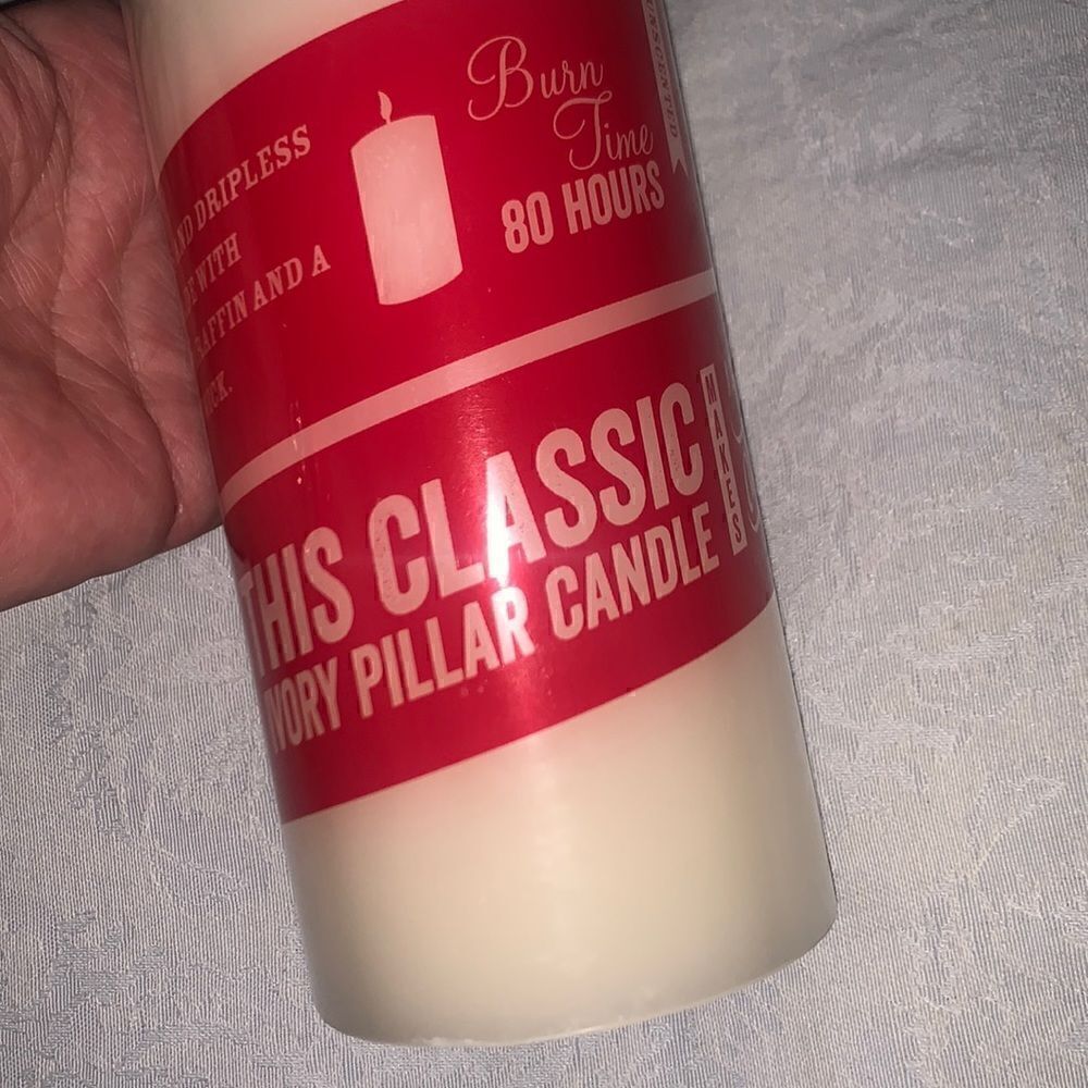 Trader Joe’s Limited Edition Pillar Candle White Heavy